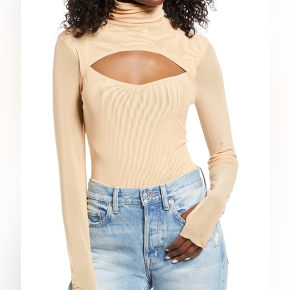 AFRM Tops - AFRM | Dawn Cutout Turtleneck Knit Top NWT